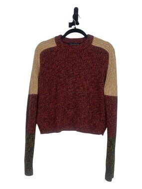 French Connection Sweater Small Marled Chunky Knit Colorblock Boho Preppy